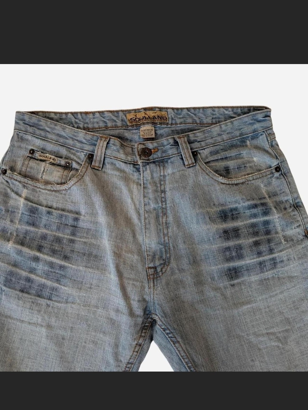 Vintage Y2k Soulland Light Blue Relaxed Men’s Jeans